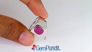 Beautiful Ruby (Burmese) gemstone ring in Sterling Silver Net Worth
