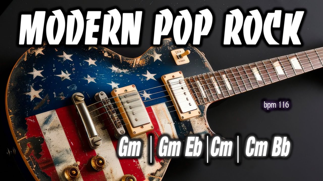 MODERN Pop Rock Backing Track in Gm - YouTube