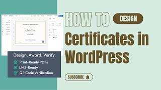 Free Certificate Designer for WordPress – QR Codes, Unique IDs & Public Verification News