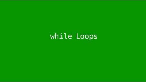 Chapter 5: The while loop