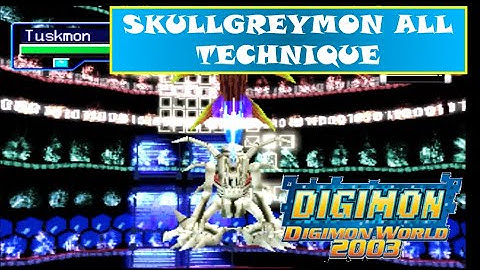 Digimon World 2003 Gameplay - SkullGreymon All Technique & Signature Move