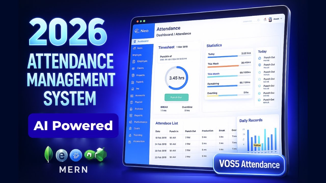 Employee Attendance Management System | React & Node js MERN Stack ...