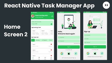 React Native Task Manager App Add Home Screen UI - 2 | Download Free Code