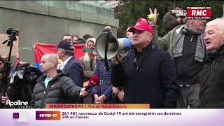 À Melbourne comme en Serbie, des manifestations de soutien à Novak Djokovic ont été organisées Resimi