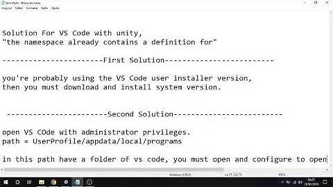 Unity VS Code FIX, The Namespace Already contains a definition for