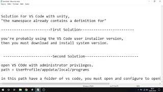 Famous Unity VS Code FIX, The Namespace Already contains a definition for Profile