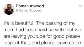 Roman Atwood tweets he is leaving youtube