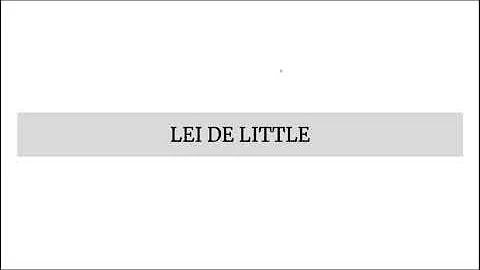 O que é a Lei de Little?