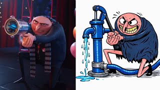 Despicable Me 4 with Minions But | Funny Drawing #minions #drawing #memes