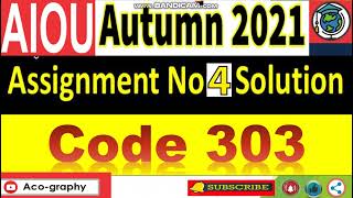 ⏩ AIOU Code 303 Solved Assignment No.4 Autumn 2021 || Iqbaliat || Level: FA/ I.Com