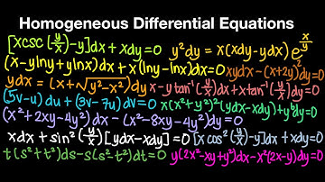 Homogeneous Differential Equations Part 4 (Live Stream)