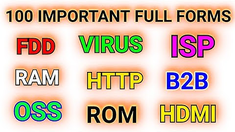 100 Most Commonly Used Full Form Related to Computer | Computer Full Form For SSC,Banking exams,OSSC