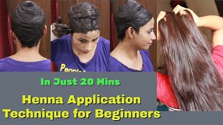 How to apply Henna to colour hair for beginners| Henna Application Technique| V For Beauty