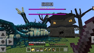 The Warden Boss And The Monster House Mod in Minecraft PE