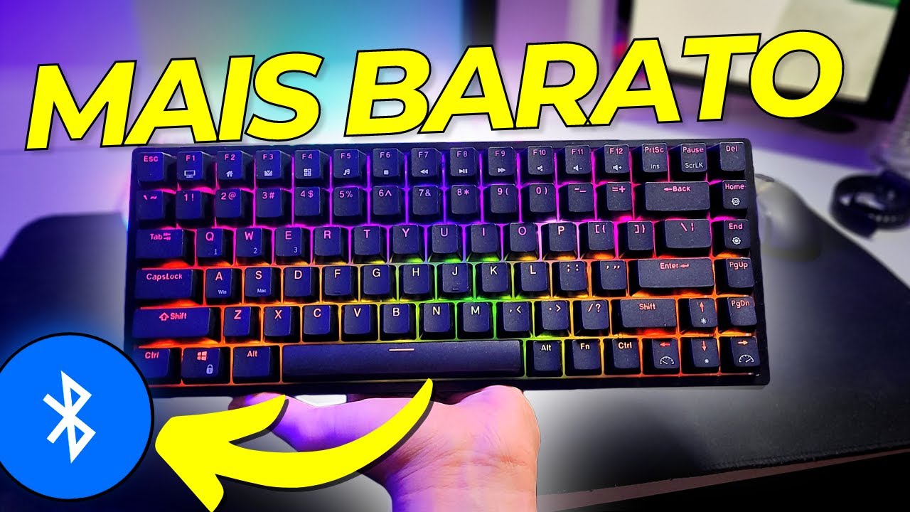 MELHOR Teclado Gamer Mecânico WIRELESS Barato Custo Beneficio 2021 Switche Azul, Red, Brown e Black