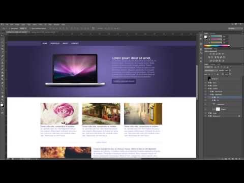 How to design Website in Photoshop ( Template download link in description )