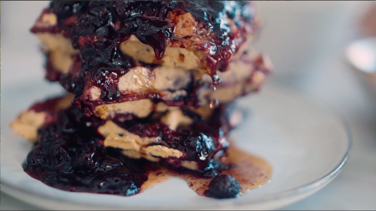Deliciously Ella Blueberry Waffles Vegan and Gluten Free
