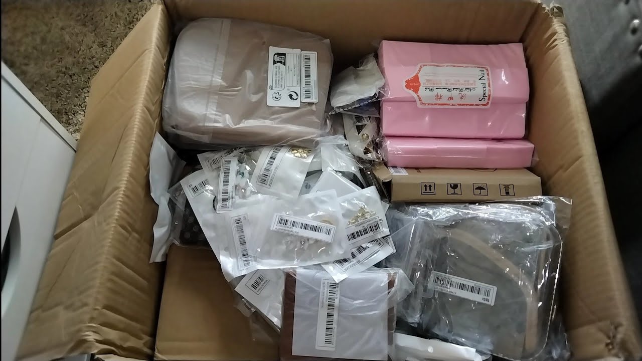 Unboxing SheIn Variety Haul PT 8a Affordable Nail Charms, Jewelry, Purses & Etc #asmr UNOPENED ITEMS