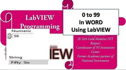 0 TO 99 convert number in words in labview  |by Nitesh Pradhan