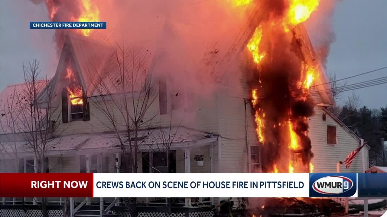 Crews return to scene of house fire in Pittsfield - YouTube
