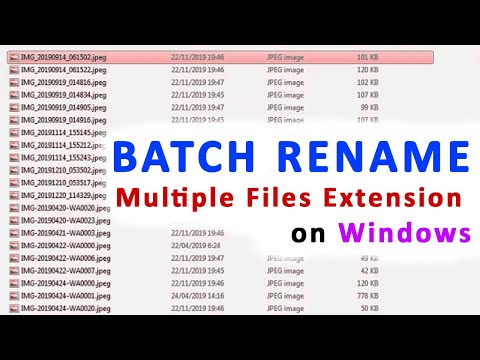 Batch Rename Multiple Files Extension on Windows