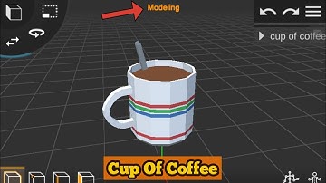 How To Make a 3d Model Cup Of Coffee | Prisma 3D App |