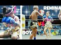 REMINA VS Petchdam(Boy)! เรมินะปะทะเพชรดำเบอร์ต้นๆของเมืองไทย Muay Thai【ムエタイ】