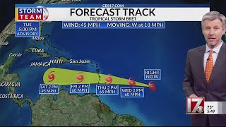 Tracking Tropical Storm Bret Tuesday June 20 2023