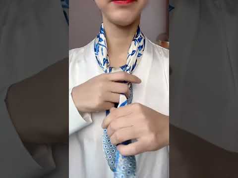 How to Wear a Scarf? Necktie for girls | Hijab, Shawl Tutorial P317523 #scarftie #hijab #shorts