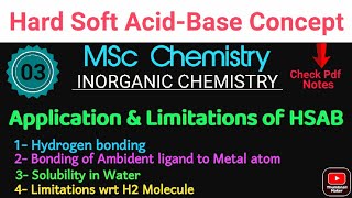 Application and Limitations of HSAB principal/concept • MSc INORGANIC CHEMISTRY@itschemistrytime screenshot 3