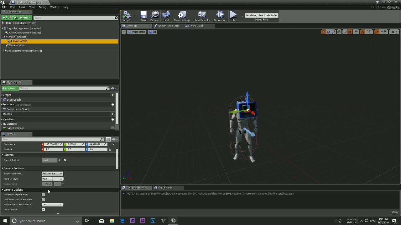 Fixing Head Boobing In Unreal Engine 4 Surival Horror Game Part 7