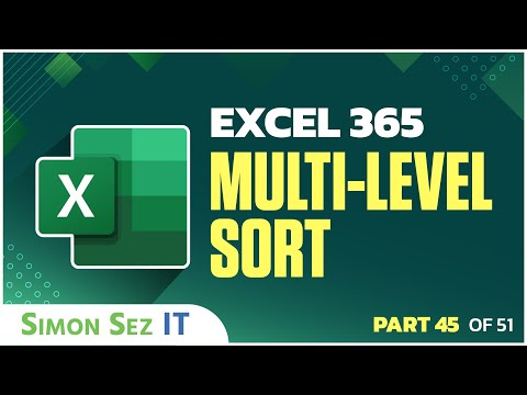 Excel 365 for Beginners: Multi-Level Sort (45 of 51)