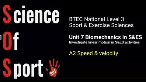 7.1 - A2 Speed & velocity