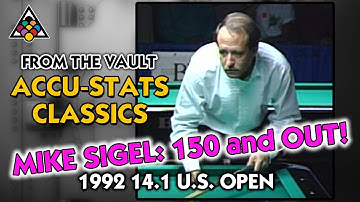 MIKE SIGEL - 150 and out: 1992 14.1 U.S. OPEN