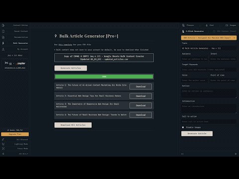 Jaq n Jil's AI Bulk SEO Article Generator: Revolutionize Your Content Creation