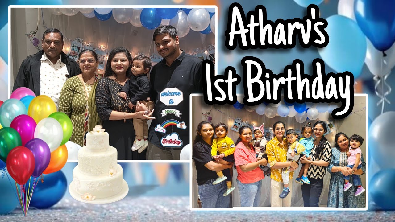 Atharv's 1st birthday celebration 🥳🎉 | Family , fun , cake cutting, gifts 🎁