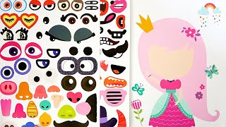 [Sticker Play] 재미있는 눈,코,입, 표정 스티커로 캐릭터를 다양하게 꾸미기| Funny Face, Eyes, Nose, Lips, Accessories Stickers