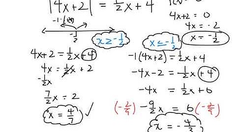 Solving Linear Absolute Value Equations with variables on both sides