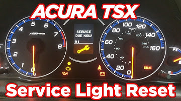 How to Reset Oil Service Maintenance Dash Light - Acura TSX 2006-2014