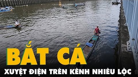 Ngang nhiên xuyệt điện đánh bắt cá trên kênh Nhiêu Lộc - Thị Nghè giữa ban ngày