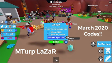 Roblox Mining Simulator Codes March 2020
