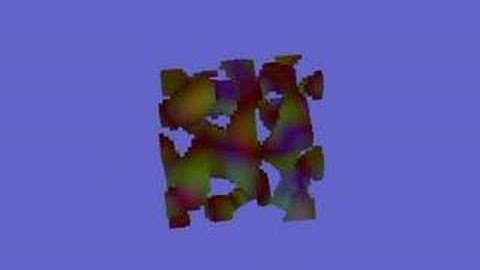 3d animated voxel perlin noise