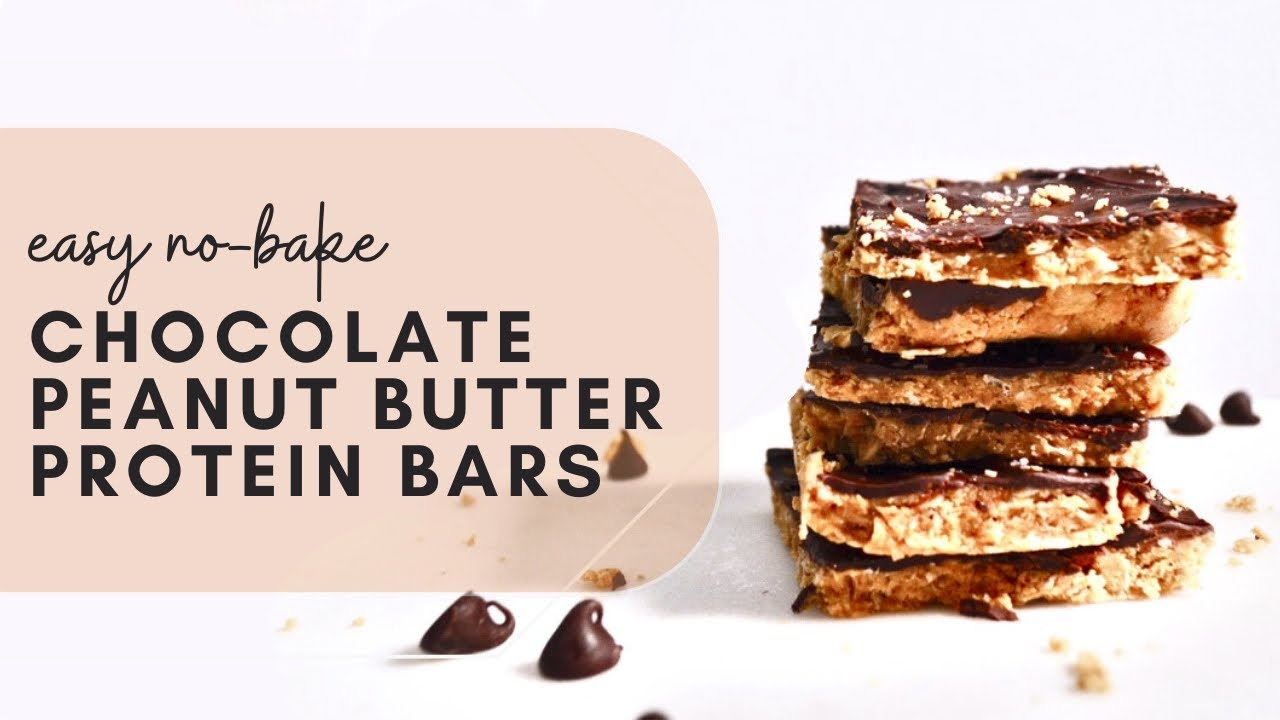 Chocolate Peanut Butter Protein Bars - YouTube