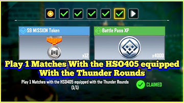 Call Of Duty Mobile Play 1 Matches With the HSO405 equipped With the Thunder Rounds Task Complete