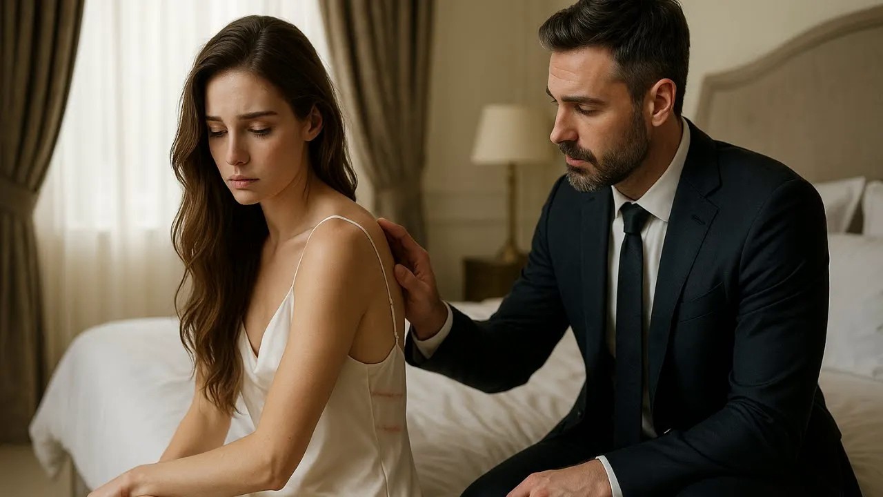 W noc poślubną była cicha i lodowata, aż milioner dotknął jej ukrytych blizn i wyszeptał