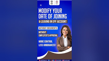 Modify Date of Joining and leaving in EPF account by yourself