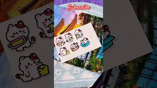 DIY stickers, easy diy sticker🥰🥰📓🖊️ ideas#art#shorts#craft#viralshorts#mibacolorandcraftofficial