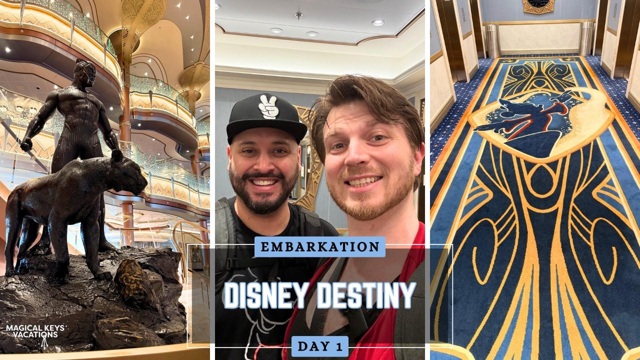 DISNEY DESTINY: EMBARKATION DAY AND DELXUE OCEAN VIEW STATEROOM WITH NAVIGATOR’S VERANDAH ROOM TOUR