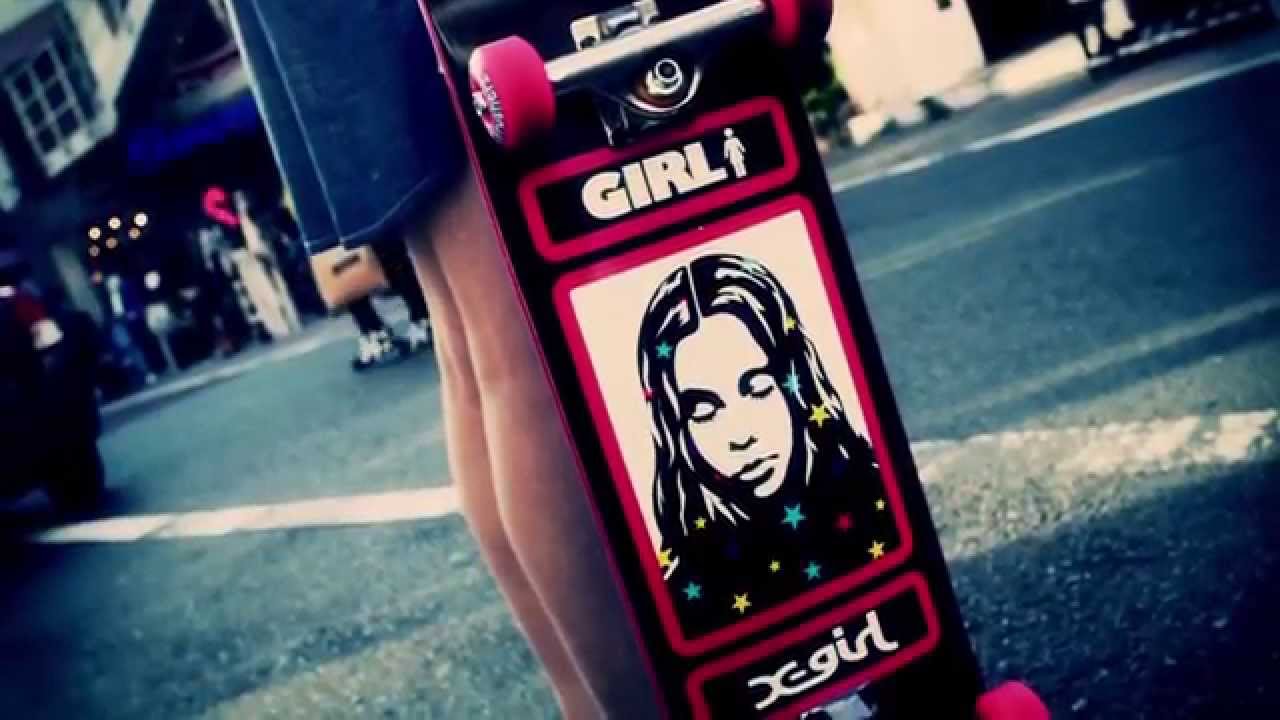 X-girl×GIRL-skateboards