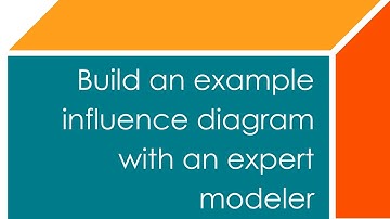 Build an influence diagram with an expert modeler